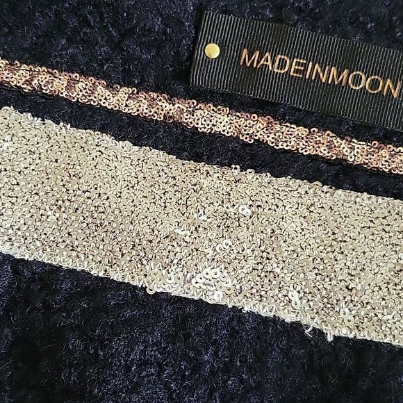 MadeInMoon Large Pouch Bag Cendrillon Teddy Fabric Made in France Chain Strap. - Picture 11 of 11